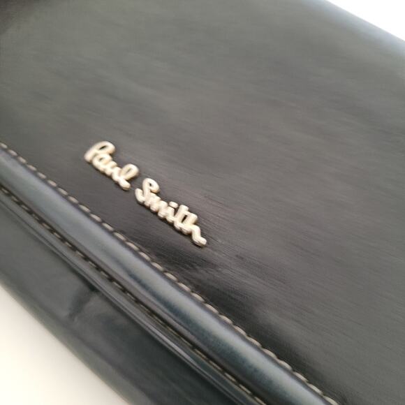 Paul Smith Envelplope Cow Leather Wallet Black Boho Designer Large Classic - Picture 16 of 16